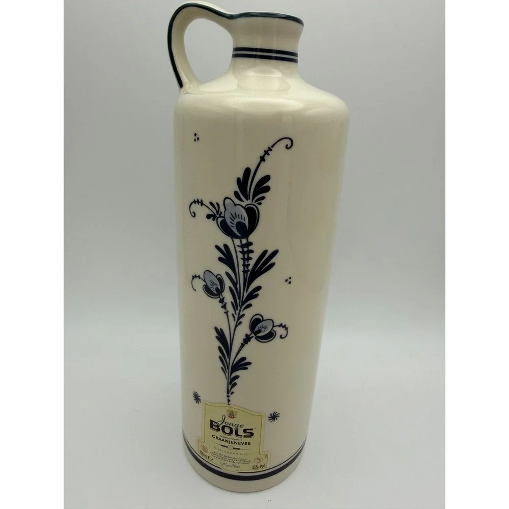 Blue Delft Bols Distilleries Holland Ceramic Gin Jug Windmill Decanter 700ml